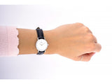 Daniel Wellington Classy Sheffield White Dial Black Leather Strap Watch For Women - DW00100068 Authentic Buy Shop Now
