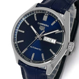 Tag Heuer Carrera Day Date Blue Dial Blue Leather Strap Watch for Men - WBN2012.FC6502 Authentic Buy Shop Now