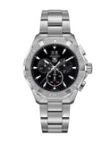 Tag Heuer Aquaracer Chronograph Black Dial Silver Steel Strap Watch for Men - CAY1110.BA0927 Authentic Buy Shop Now