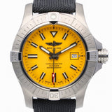 Breitling Avenger Automatic 45 Seawolf Yellow Dial Black Nylon Strap Watch for Men - A17319101I1X1 Authentic Buy Shop Now