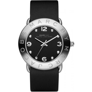 Marc Jacobs Amy Black Dial Black Leather Strap Watch for Women - MBM1140 Authentic Buy Shop Now