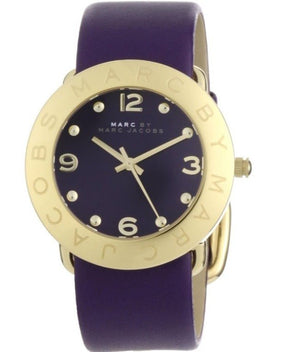 Marc Jacobs Amy Purple Dial Purple Leather Strap Watch for Women - MBM1151 Authentic Buy Shop Now