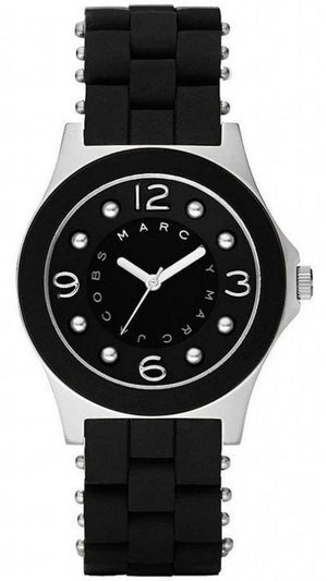 Marc Jacobs Pelly Black Dial Black Silicone Strap Watch for Women - MBM2541 Authentic Buy Shop Now
