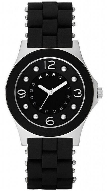 Marc Jacobs Pelly Black Dial Black Silicone Strap Watch for Women - MBM2541 Authentic Buy Shop Now