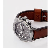 Fossil Bronson Chronograph Grey Dial Brown Leather Strap Watch for Men - FS5855 Authentic Buy Shop Now