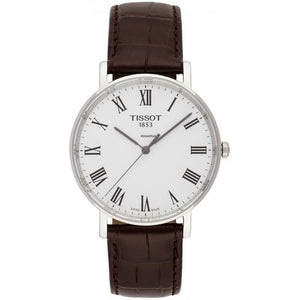 Tissot T Classic Everytime White Dial Brown Leather Strap Watch For Men - T109.410.16.033.00 Authentic Buy Shop Now