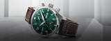 IWC Pilot's Watch Chronograph Edition Racing Green 43mm Green Dial Brown Leather Strap Watch for Men - IW377726 Authentic Buy Shop Now