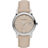Burberry The City Beige Dial Beige Leather Strap Watch for Women - BU9107 Authentic Buy Shop Now