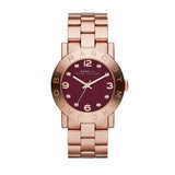 Marc Jacobs Amy Purple Rose Gold Steel Strap Watch for Women - MBM8616 Authentic Buy Shop Now
