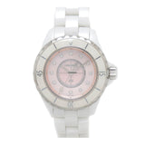 Chanel J12 Quartz Diamonds Pink Dial White Steel Strap Watch for Women - J12 H5513 Authentic Buy Shop Now