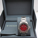 Tag Heuer Aquaracer Professional 200 Automatic Red Dial Silver Steel Strap Watch for Men - WBP2114.BA0627 Authentic Buy Shop Now