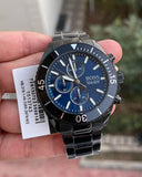 Hugo Boss Ocean Edition Navy Blue Dial Black Steel Strap Watch for Men - 1513743 Authentic Buy Shop Now