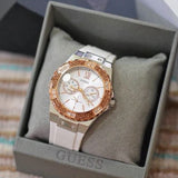 Guess Limelight White Dial White Rubber Strap Watch for Women - W1053L2 Authentic Buy Shop Now