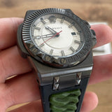 Versace Chain Reaction Quartz White Dial Green Rubber Strap Watch for Men - VEDY00419 Authentic Buy Shop Now