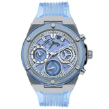 Guess Athena Active Life Clear White Dial Blue Rubber Strap Watch for Women - GW0409L1 Authentic Buy Shop Now