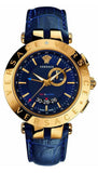 Versace Race GMT Blue Dial Blue Leather Strap Watch For Men - 29G70D282 Authentic Buy Shop Now