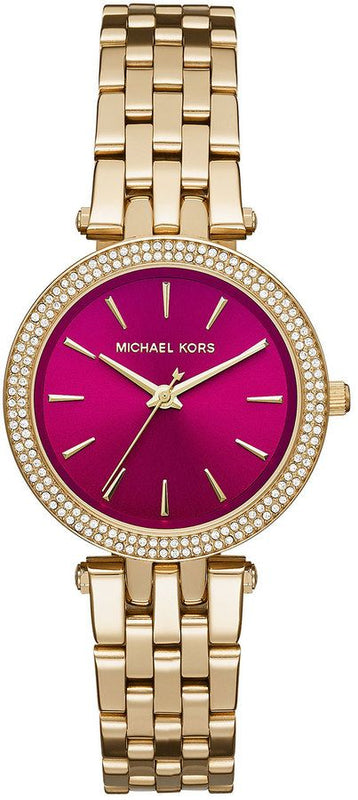 Michael Kors Darci Pink Dial Gold Steel Strap Watch for Women - MK3444 Authentic Buy Shop Now