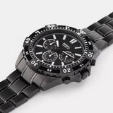 Fossil Garrett Chronograph Black Dial Black Steel Strap Watch for Men - FS5773 Authentic Buy Shop Now