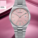 Citizen x Pantone Automatic Dreamy Pink Dial Silver Steel Strap Watch For Men - NJ0158-89X Authentic Buy Shop Now