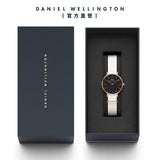 Daniel Wellington Classic Petite Dover Black Dial White NATO Strap Watch For Women - DW00100314 Authentic Buy Shop Now