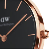 Daniel Wellington Petite Cornwall Black Dial Black Nylon Strap Watch for Women - DW00100247 Authentic Buy Shop Now