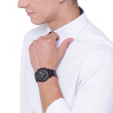 Fossil Neutra Chronograph Black Dial Black Steel Strap Watch for Men - FS5474 Authentic Buy Shop Now
