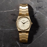 Tissot PRX Champagne Yellow Gold Dial Gold Steel Strap Watch for Men - T137.410.33.021.00 Authentic Buy Shop Now