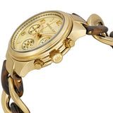 Michael Kors Runway Gold Dial Two Tone Steel Strap Watch for Women - MK4222 Authentic Buy Shop Now