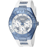 Guess Luna Diamonds White Dial White Rubber Strap Watch for Women - W0653L2 Authentic Buy Shop Now
