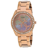 Guess G Twist Diamonds Rose Gold Dial Rose Gold Steel Strap Watch For Women - W1201L3 Authentic Buy Shop Now