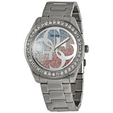Guess G Twist Diamonds Silver Dial Silver Steel Strap Watch For Women - W1201L1 Authentic Buy Shop Now