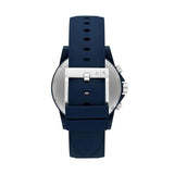 Armani Exchange Outerbanks Chronograph Blue Dial Blue Silicone Strap Watch For Men - AX7128 Authentic Buy Shop Now