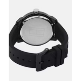 Tommy Hilfiger Denim Quartz Black Dial Black Rubber Strap Watch for Men - 1791483 Authentic Buy Shop Now