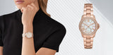 Michael Kors Camille Quartz Mother of Pearl White Dial Rose Gold Steel Strap Watch For Women - MK7364 Authentic Buy Shop Now