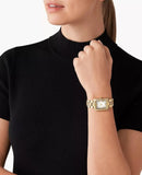 Michael Kors Emery Three-Hand Crystals Silver Dial Gold Steel Strap Watch for Women - MK4643 Authentic Buy Shop Now