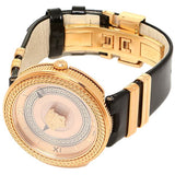 Versace V Metal Icon Gold Dial Black & Gold Strap Watch for Women - VLC030014 Authentic Buy Shop Now