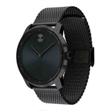 Movado Bold Black Dial Black Mesh Bracelet Watch For Men - 3600261 Authentic Buy Shop Now