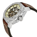 Fossil Modern Machine Automatic Skeleton White Dial Brown Leather Strap Watch for Women - ME3083 Authentic Buy Shop Now