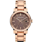 Burberry The City Light Brown Dial Rose Gold Steel Strap Watch for Women - BU9005 Authentic Buy Shop Now