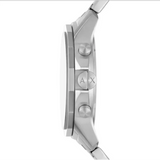 Armani Exchange Outerbanks Chronograph Silver Dial Silver Steel Strap Watch For Men - AX7141 Authentic Buy Shop Now