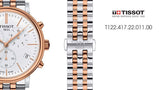 Tissot Carson Premium Chronograph White Dial Two Tone Steel Strap Watch For Men - T122.417.22.011.00 Authentic Buy Shop Now