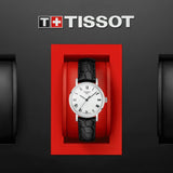 Tissot Everytime Small White Dial Black Leather Strap Watch For Women - T109.210.16.033.00 Authentic Buy Shop Now