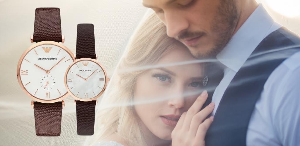 Emporio Armani Analog White Dial Brown Leather Strap Watch For Men - AR9042 Authentic Buy Shop Now