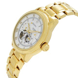 Bulova BVA Skeleton Silver Dial Gold Steel Strap Watch for Men - 97A108 Authentic Buy Shop Now