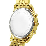 Michael Kors Lexington Chronograph Black Dial Gold Steel Strap Watch for Men - MK8286 Authentic Buy Shop Now