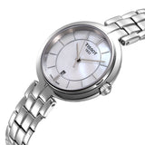 Tissot T Lady Flamingo Mother of Pearl White Dial Silver Steel Strap Watch For Women - T094.210.11.111.00 Authentic Buy Shop Now