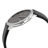 Calvin Klein Minimal Black Dial Black Leather Strap Watch for Men - K3M211C3 Authentic Buy Shop Now