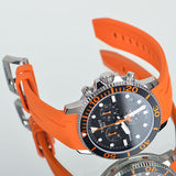 Tissot Seastar 1000 Chronograph Black Dial Orange Rubber Strap Watch For Men - T120.417.17.051.01 Authentic Buy Shop Now