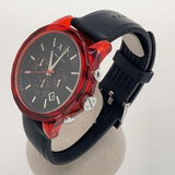 Armani Exchange Outerbanks Chronograph Black Dial Black Silicone Strap Watch For Men - AX1338 Authentic Buy Shop Now