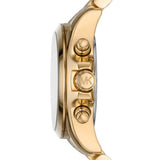 Michael Kors Bradshaw Chronograph Black Dial Gold Steel Strap Watch For Women - MK6959 Authentic Buy Shop Now